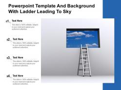 Powerpoint template and background with ladder leading to sky
