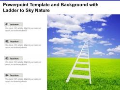 Powerpoint template and background with ladder to sky nature