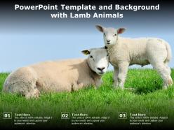 Powerpoint template and background with lamb animals