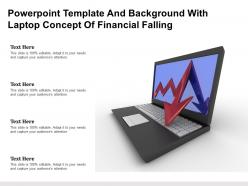 Powerpoint template and background with laptop concept of financial falling
