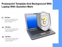 Powerpoint template and background with laptop with question mark