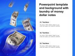Powerpoint template and background with laundry of money dollar notes
