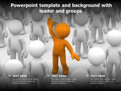 Powerpoint template and background with leader and groups