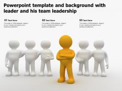 Powerpoint template and background with leader and his team leadership
