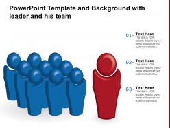 Powerpoint template and background with leader and his team