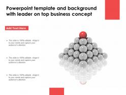Powerpoint template and background with leader on top business concept