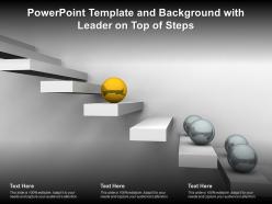 Powerpoint template and background with leader on top of steps