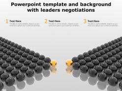 Powerpoint template and background with leaders negotiations