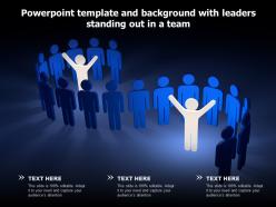 Powerpoint template and background with leaders standing out in a team