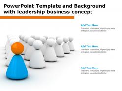 Powerpoint template and background with leadership business concept