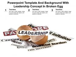 Powerpoint template and background with leadership concept in broken egg