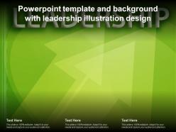 Powerpoint template and background with leadership illustration design