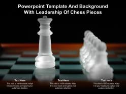 Powerpoint template and background with leadership of chess pieces