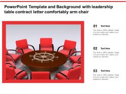 Powerpoint template and background with leadership table contract letter comfortably arm chair