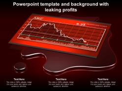 Powerpoint template and background with leaking profits