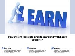 Powerpoint template and background with learn education