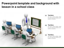 Powerpoint template and background with lesson in a school class