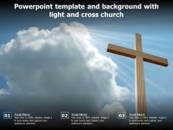 Powerpoint template and background with light and cross church