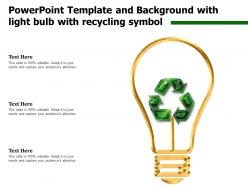 Powerpoint template and background with light bulb with recycling symbol