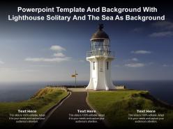 Powerpoint template and background with lighthouse solitary and the sea as background