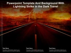 Powerpoint template and background with lightning strike in the dark travel