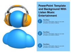Powerpoint template and background with listen music entertainment