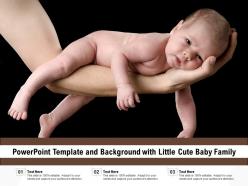 Powerpoint template and background with little cute baby family