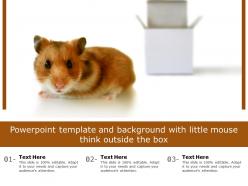 Powerpoint template and background with little mouse think outside the box