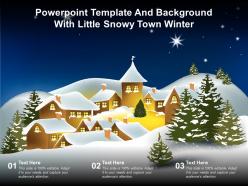 Powerpoint Template And Background With Little Snowy Town Winter