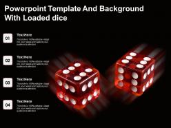 Powerpoint template and background with loaded dice
