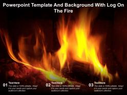 Powerpoint template and background with log on the fire