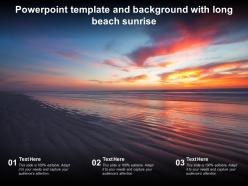 Powerpoint template and background with long beach sunrise