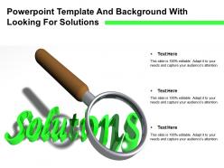 Powerpoint template and background with looking for solutions