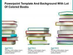 Powerpoint template and background with lot of colored books