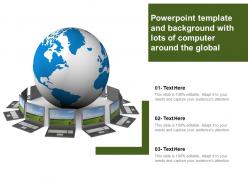 Powerpoint template and background with lots of computer around the global