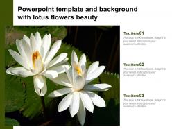 Powerpoint template and background with lotus flowers beauty