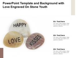 Powerpoint template and background with love engraved on stone youth