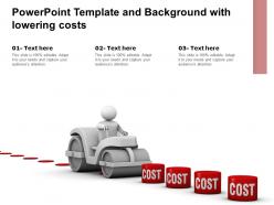 Powerpoint template and background with lowering costs