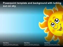 Powerpoint template and background with lurking sun on sky