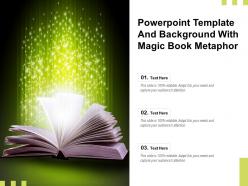Powerpoint template and background with magic book metaphor