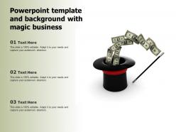 Powerpoint template and background with magic business