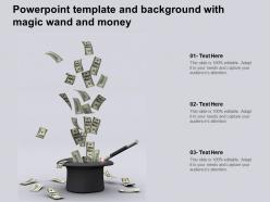 Powerpoint template and background with magic wand and money