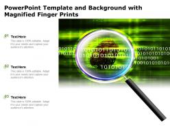 Powerpoint template and background with magnified finger prints