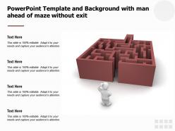 Powerpoint template and background with man ahead of maze without exit