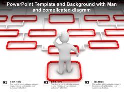 Powerpoint template and background with man and complicated diagram