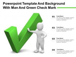Powerpoint Template And Background With Man And Green Check Mark