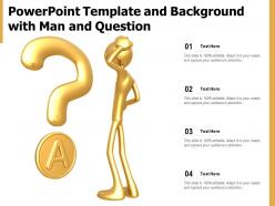 Powerpoint template and background with man and question
