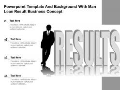 Powerpoint template and background with man lean result business concept