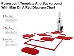 Powerpoint template and background with man on a red diagram chart