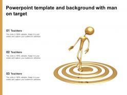 Powerpoint template and background with man on target